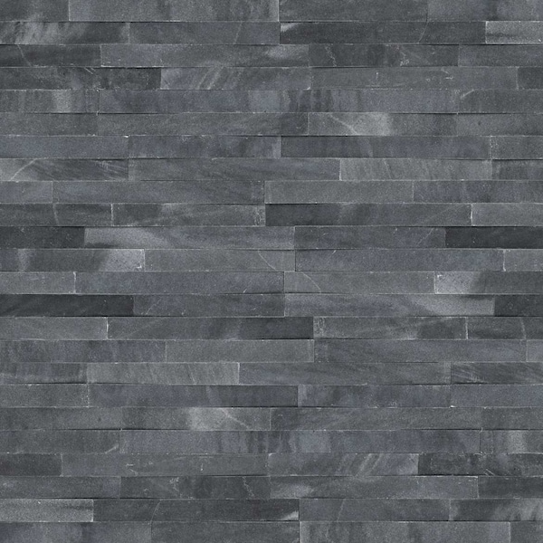Msi Cosmic Black 3D Wave Ledger Panel "6 X 24" Honed Marble Wall Tile, 4PK ZOR-PNL-0025 - main